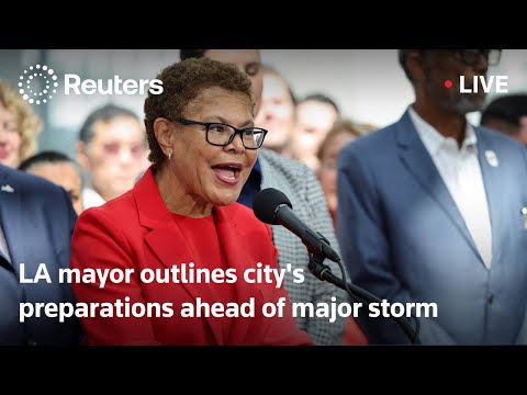 LIVE: LA mayor outlines city's preparations ahead of major holiday storm