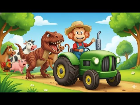 Dinosaur Chases the Monkey… But the Monkey’s SECRET Trap Was Already Set! 😂🍌💥