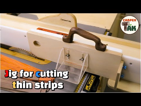 [DIY] How to make a jig for cutting thin strips / Table saw project #8 / WOODWORKING / HOMEMADE