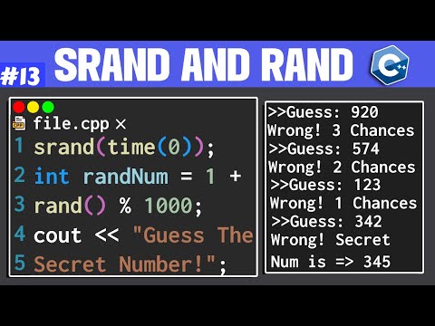 Create a Guessing Game Using Rand & Srand in C++