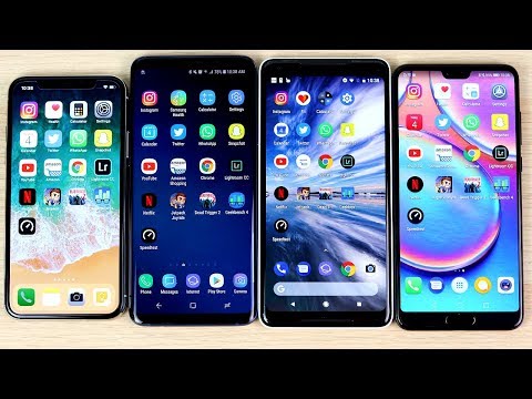 iPhone X vs S9 Plus vs Pixel 2 XL vs P20 Pro Speed Test!