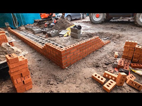 More Bricklaying On Site - Retaining Wall