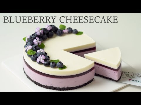 [노오븐] 우아한 블루베리 치즈케이크 만들기/No bake Blueberry Cheesecake