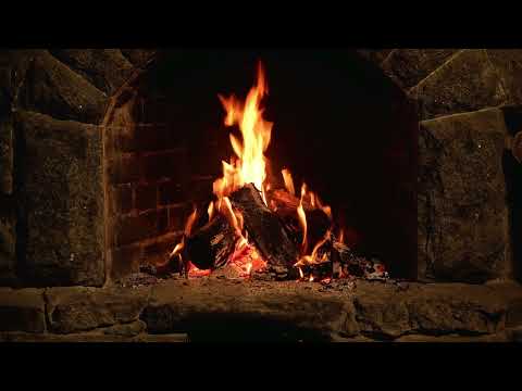 Cozy Fireplace Ambiance: Crackling Fire and Relaxing Flames