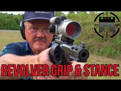 How to shoot a Revolver with world record shooter, Jerry Miculek! (handgun grip & stance)