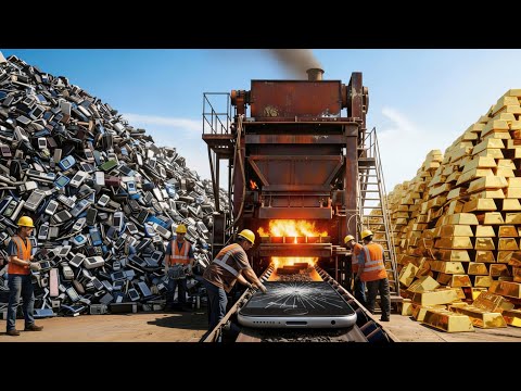 Inside a modern phone-recycling factory — how they extract real gold from e-waste is astonishing.
