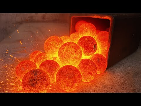 Forging a High-Carbon Damascus Knife from Bearing Balls