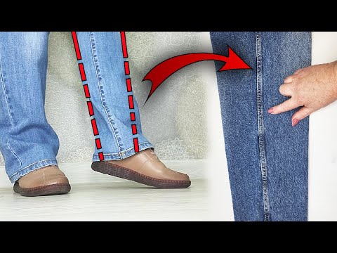 ✅Few people know this secret. How to narrow jeans and preserve the original seam
