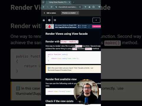 Render first available view in Laravel #thecodeholic #laravel #laravelcourse