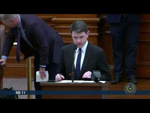 Rep. Talarico asks questions of Rep. Spiller on the layout of SB 11, prayer in public schools