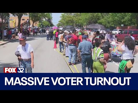 Massive crowds swarm consulate's office in Chicago to vote in Mexican election