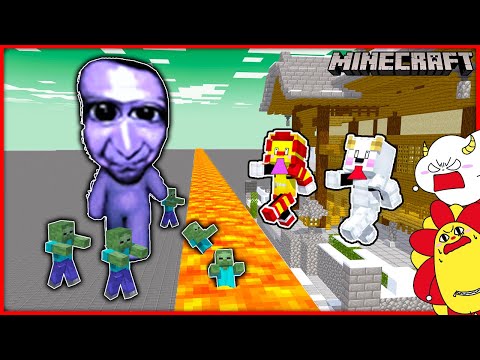 最強セキュリティ神社vs巨大青鬼&大量ゾンビ！？【マインクラフト・マイクラ】【サンクラ】｜ゲーム実況｜★サンサンキッズGAMES★