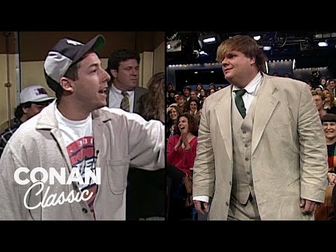 Adam Sandler & Chris Farley's Lovers' Quarrel | Late Night with Conan O’Brien