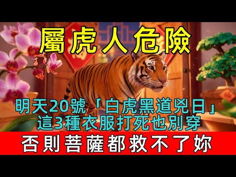 生肖虎必看！明天12月20號，農曆十一月初一是「白虎黑道兇日」，這3種衣服打死也別穿，壹旦穿錯，黴運纏身！神仙都難救！#生肖 #運勢 #命理 #屬相 #風水 #財運 #佛陀 #佛學 #佛法 #佛教
