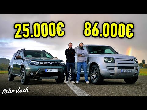 GÜNSTIG vs TEUER | DACIA DUSTER vs Land Rover Defender | Muss ein "Luxus" 4x4 so teuer sein?