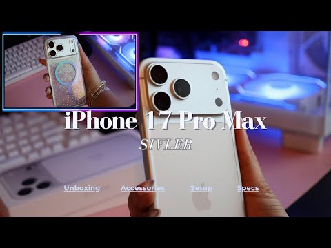 iPhone 17 Pro Max Unboxing | Silver 512 GB | Accessories for content creation