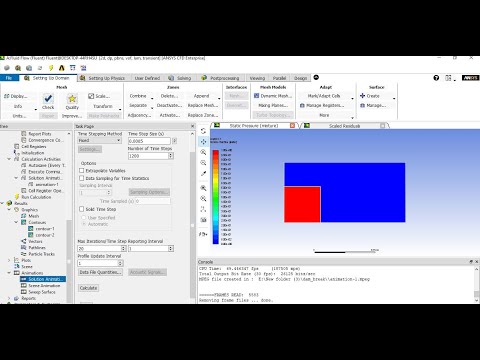 Dam break : VOF simulation by Ansys