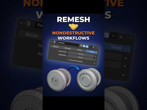 Non-Destructive Modeling with Remesh Workflow! #3dmodeling #3dart #b3d
