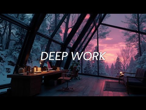 Motivation Music ❄️ Snowy Sunset Focus & Creative Flow - Winter Study Deep Work Ambience