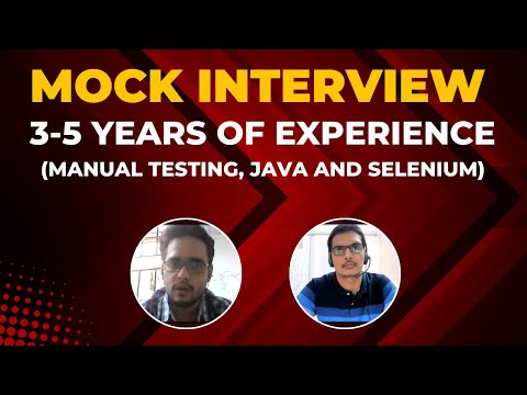 Automation Testing Mock Interview For 3-5 YOE (Manual Testing +Java + Selenium +TestNG + Frameworks)