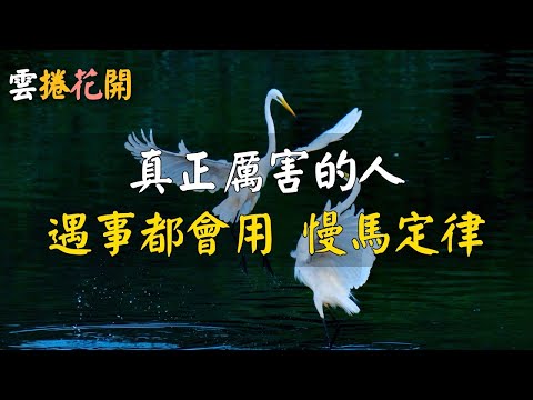 真正厲害的人，遇事都會用“慢馬定律”，這是一個人走上坡路的關鍵。