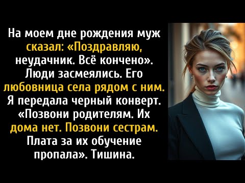 На моей вечеринке в честь дня рождения муж меня унизил тостом, я разрушила его империю.