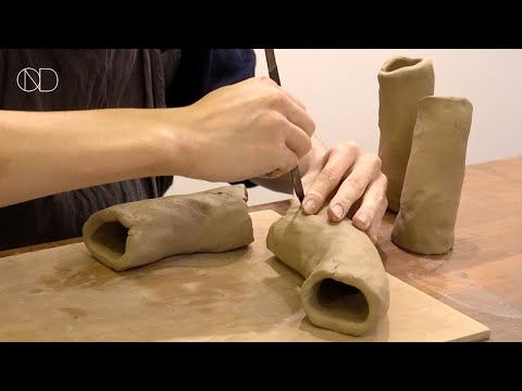 핸드빌딩 화병 만들기 : Handbuilding Vase with a hole in the middle [ONDO STUDIO]