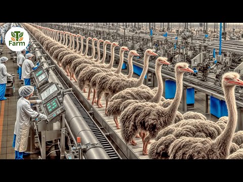 How The Chinese Make $10 Million a Year from Ostrich Farming | Processing Factory