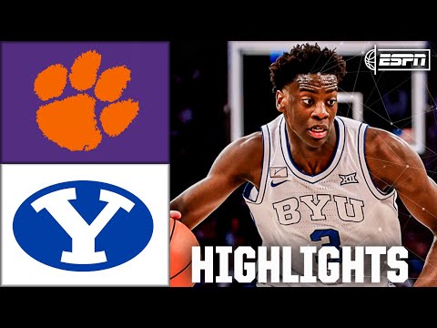 WILD FINISH 🍿 Clemson Tigers vs. BYU Cougars | Full Game Highlights | ESPN College Basketball