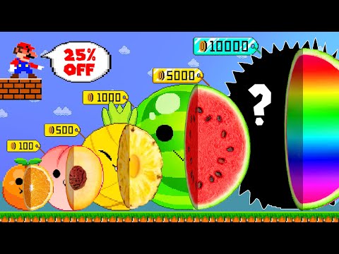 Mario vs Marble Race SUIKA Watermelon Calamity Maze | Mario Witcher