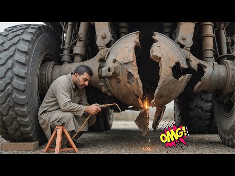 Massive Truck Collision ! Axle Tube, Gearbox & Front Axle Completely Destroyed in Brutal Crash!