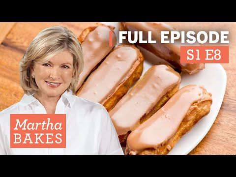 Martha Stewart Makes Puff Pastry 3 Ways (Éclair, Creme Puffs) | Martha Bakes S1E8 "Pâte à Choux"