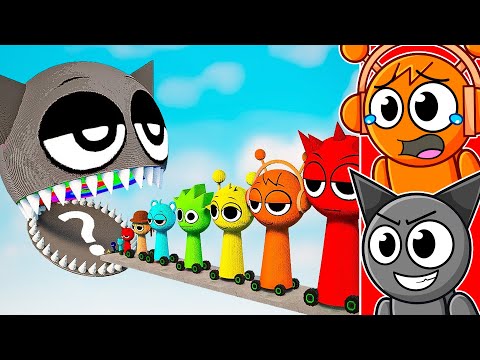 GIANT GRAY vs SPRUNKI CARS..??