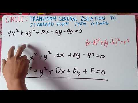 Circle: Transforming General Equation to Standard Form and Graph | Grade10 Math| Part 2