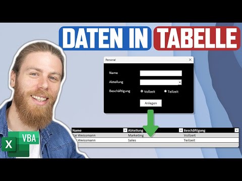 UserForm Daten in Tabelle schreiben | Excel VBA