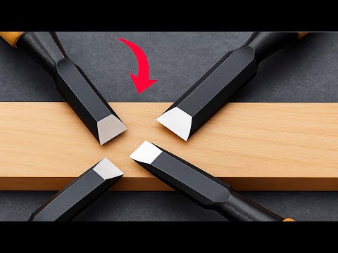 65 Year Old Carpenter's Chisel Sharpening Idea Is Awesome! DIY Wood Project
