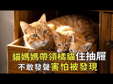 The cat that lives in the drawer! In order to avoid human beings  the cat mother taught the kittens