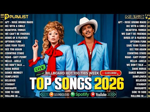 Pop Song 2026 ✨ Bruno Mars, Adele, Dua Lipa, Ed Sheeran, Selena Gomez, Maroon 5, Taylor Swift