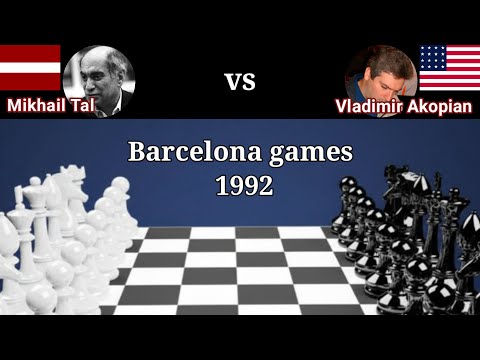 Mikhail Tal vs Vladimir Akopian | Barcelona games 1992 | #mikhailtal #chessgame