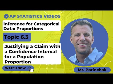 AP Statistics: Topic 6.3 Justifying a Claim Based on a Confidence Interval for a Proportion
