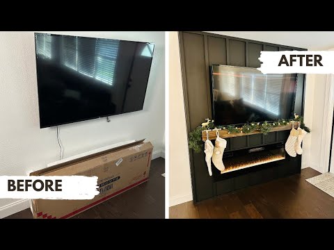 DIY Electric Fireplace Surround With Mantle (Walk-through)