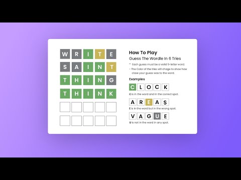 Wordle Game | Javascript Project With Source Code