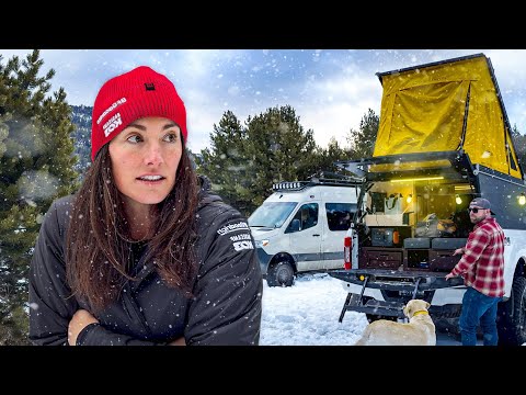 Solving our BIGGEST Winter Truck Camping Problem (Portable Diesel Heater to Roof Top Tent)