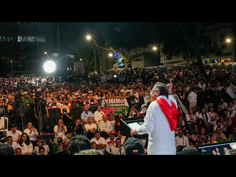 Presidente Petro durante la Convocatoria por la Democracia, la Dignidad y la Independencia Nacional