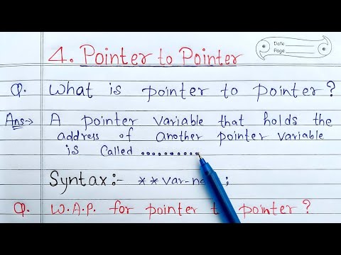 pointer to pointer in c with example | What is Pointer to Pointer? | Learn Coding