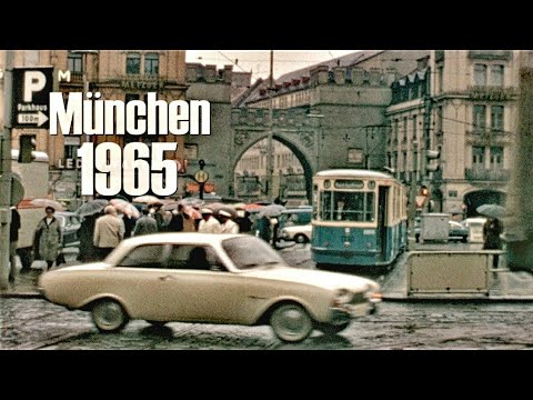München 1965 - Munich - City - IVA Messe/fair - 200km/h Zugfahrt n. Augsburg - high speed trainride