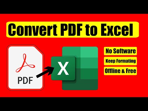 How to Convert PDF to Excel