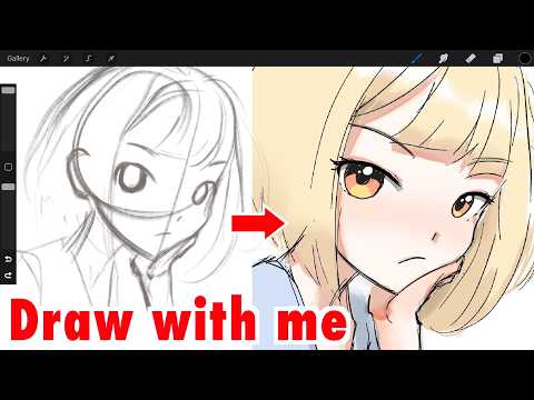 Draw and Color Anime with Me | Full Drawing Process