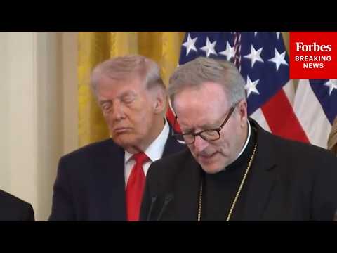 Trump Participates In Prayer During White House Easter Lunch Event