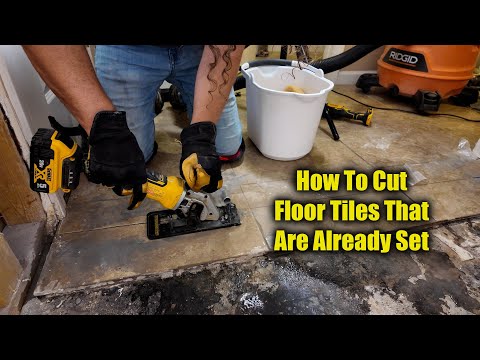 How to Cut Floor Tiles that are already set.
